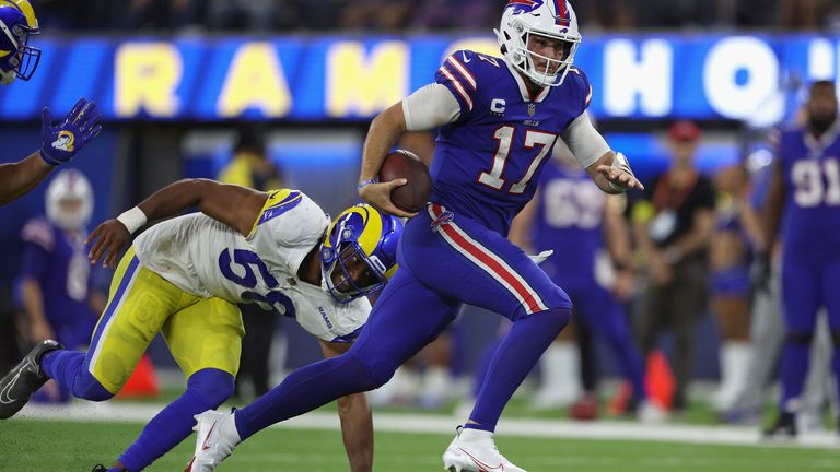 Josh Allen threw three touchdowns in the Buffalo Bills' opening win over the Los Angeles Rams
