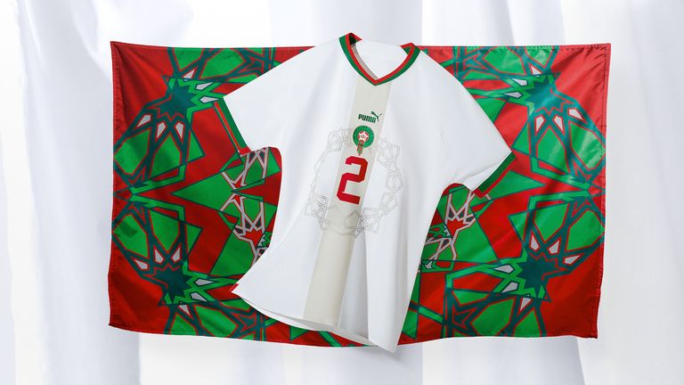 Morocco's Puma away kit for the 2022 World Cup