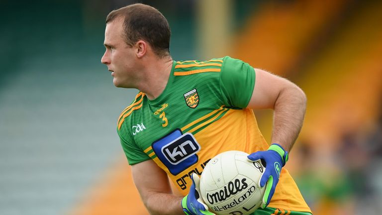 11 July 2021; Neil McGee of Donegal during the Ulster GAA Football Senior Championship Quarter-Final match between Derry and Donegal at P..irc MacCumhaill in Ballybofey, Donegal. Photo by Stephen McCarthy/Sportsfile