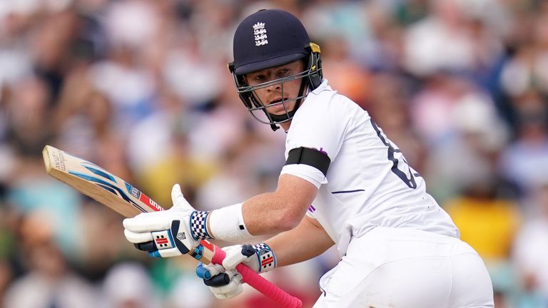 Ollie Pope top-scored for England with 67 on his home ground