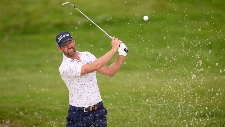 PARIS, FRANCE - SEPTEMBER 23: Scott Jamieson of Scotland plays his third shot on the 3rd hole on Day Two of the Cazoo Open de France at Le Golf National on September 23, 2022 in Paris, France. (Photo by Ross Kinnaird/Getty Images)