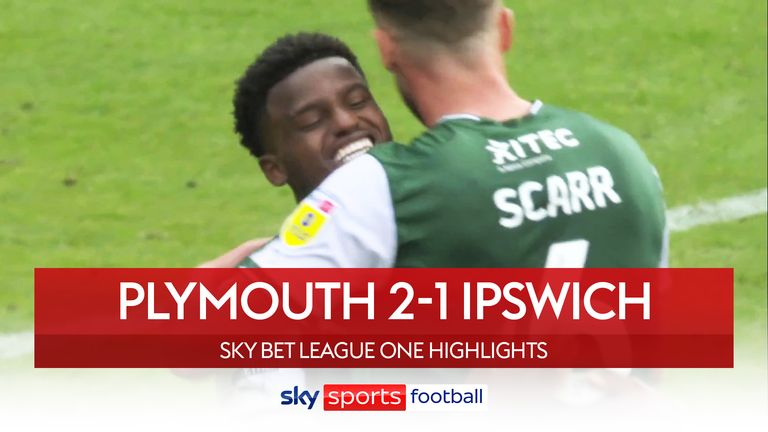 Plymouth move top of League One after stunning comeback floors Ipswich