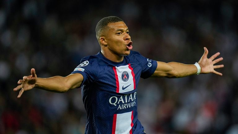 PSG's Kylian Mbappe scored twice in their 2-1 win over Juventus