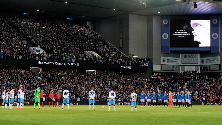 Rangers and Napoli observe minute's silence at Ibrox