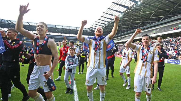 Simpson was part of the MK Dons team that won promotion from League Two in 2018/19