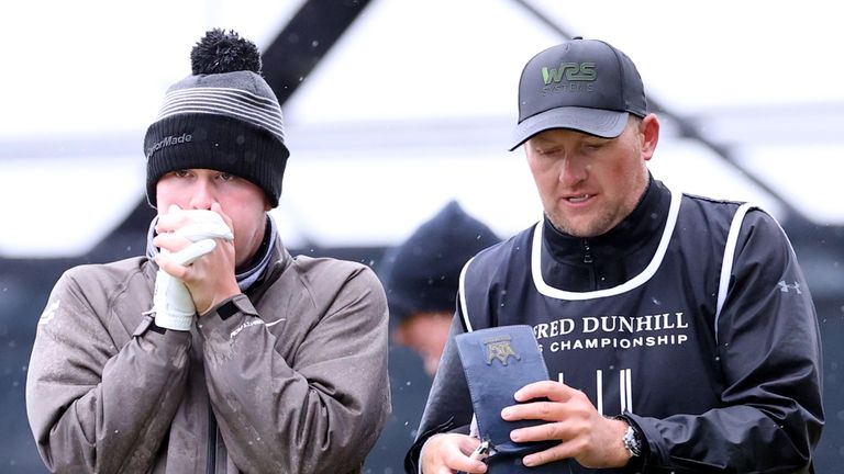 Robert MacIntyre posted a two-under 70 in challenging conditions on Friday 
