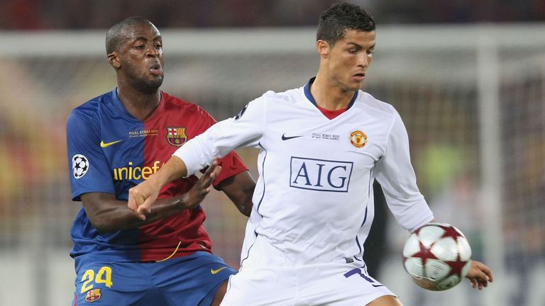 Yaya Toure was part of the Barcelona team which beat Man Utd in the 2009 Champions League final in Rome