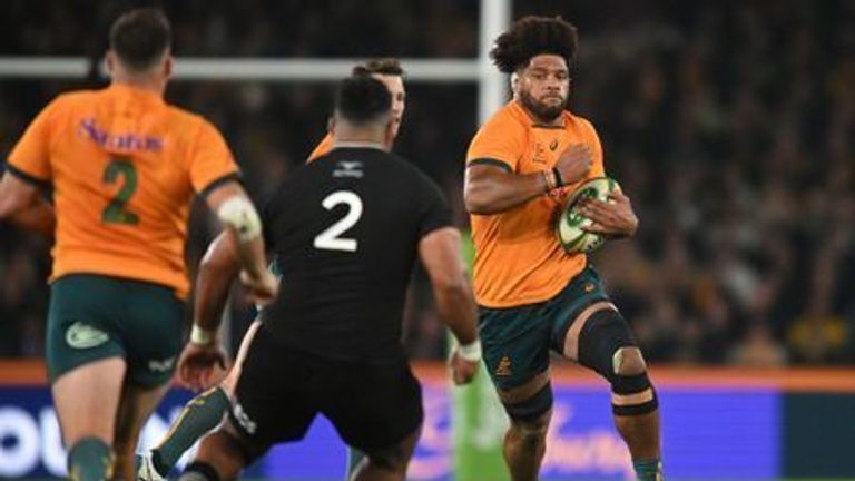 Highlights of the Bledisloe Cup clash between Australia and New Zealand in the Rugby Championship.