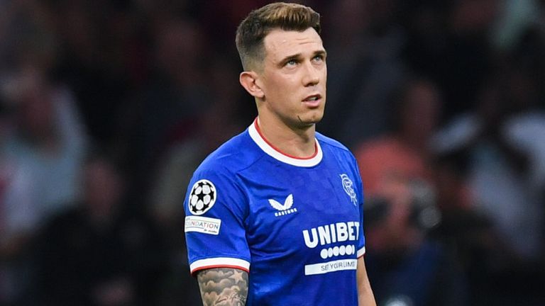 Rangers' Ryan Jack looks dejected after his error leads to the fourth goal vs Ajax 