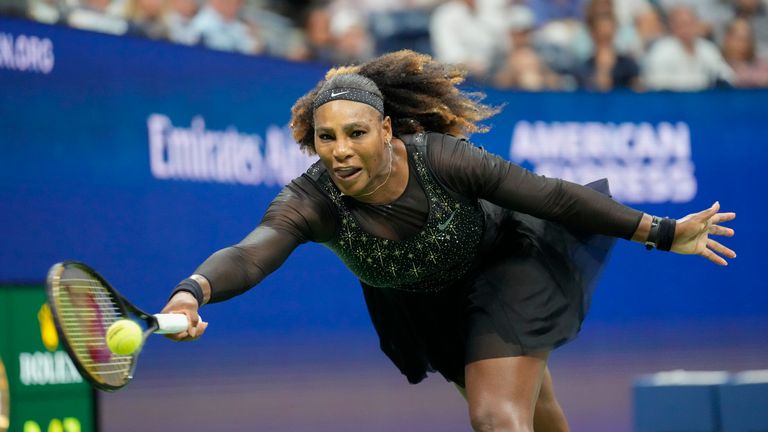 August 31, 2022: Serena Williams (USA) defeated Anett Kontaveit (EST) 7-6, 2-6, 6-2, at the US Open being played at Billie Jean King Ntional Tennis Center in Flushing, Queens, New York / USA ..Grace Schultz/CSM (Credit Image: .. Grace Schultz/CSM via ZUMA Press Wire) (Cal Sport Media via AP Images)