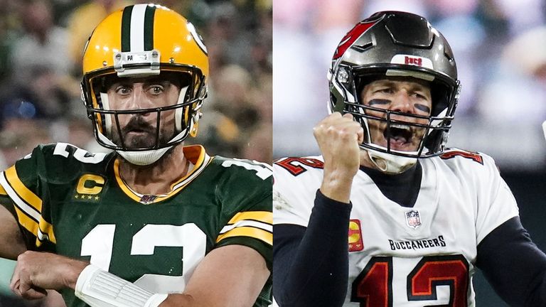 Aaron Rodgers and Tom Brady meet for only the fifth time in their incredible careers live on Sky Sports this Sunday