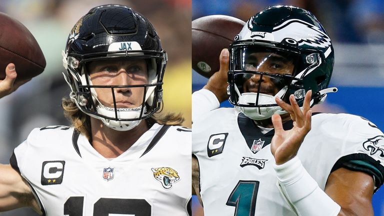 Trevor Lawrence and Jalen Hurts go head to head as the Jacksonville Jaguars travel to the Philadelphia Eagles, live on Sky Sports this Sunday