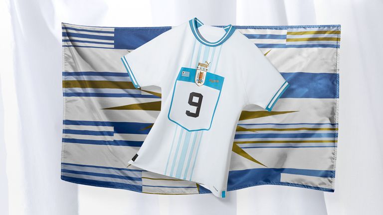 Uruguay's Puma away kit for the 2022 World Cup