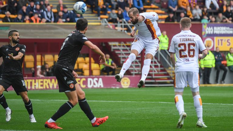  Van Veen missed more chances in the stalemate with Dundee United