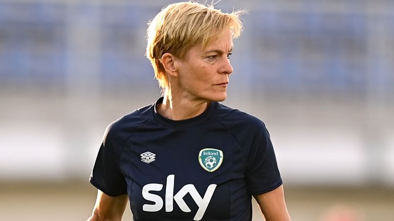 5 September 2022; Manager Vera Pauw during a Republic of Ireland Women training session at National Training Centre in Senec, Slovakia. Photo by Stephen McCarthy/Sportsfile