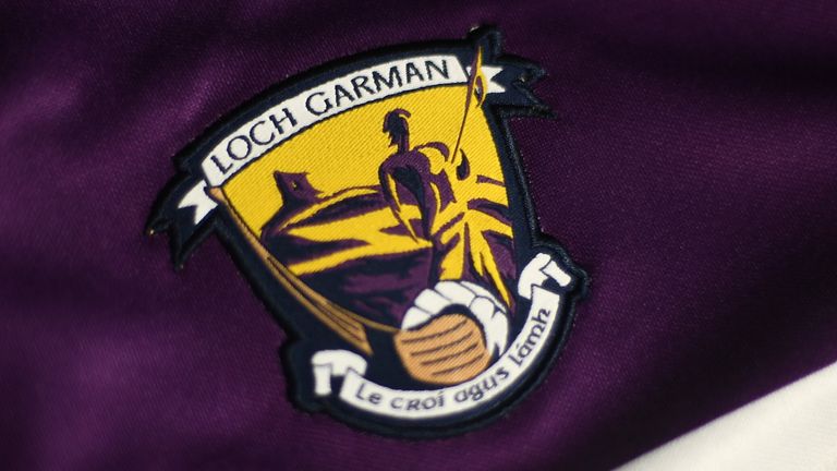 15 June 2021; The Wexford crest is seen during a Wexford hurling squad portraits session at Wexford GAA Centre of Excellence in Ferns, Wexford.  Photo by David Fitzgerald/Sportsfile