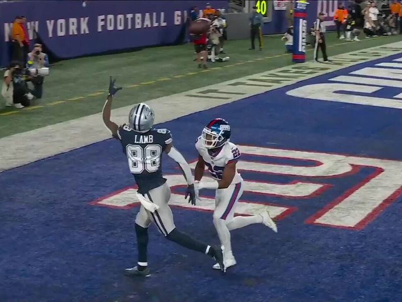 Dallas Cowboys 23-16 New York Giants, CeeDee Lamb one-handed TD catch,  summary: score, stats, highlights