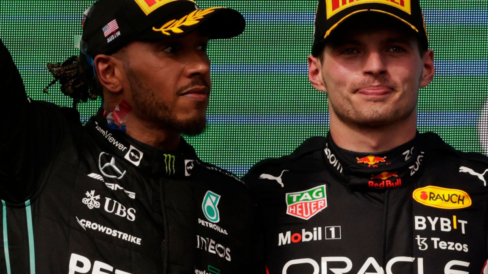 United States GP: Max Verstappen denies Lewis Hamilton first 2022 win with late overtake as Red Bull clinch constructors' title | F1 News thumbnail