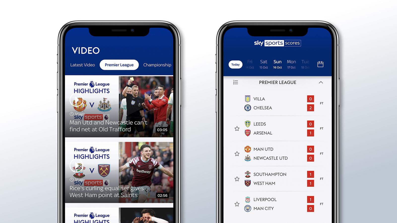 Get Premier League goal alerts and more with Sky Sports' Football Score