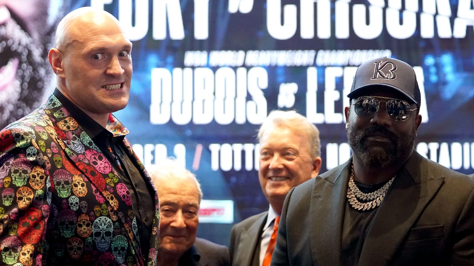 Tyson Fury goes head to head with Derek Chisora at first press conference for trilogy fight on December 3