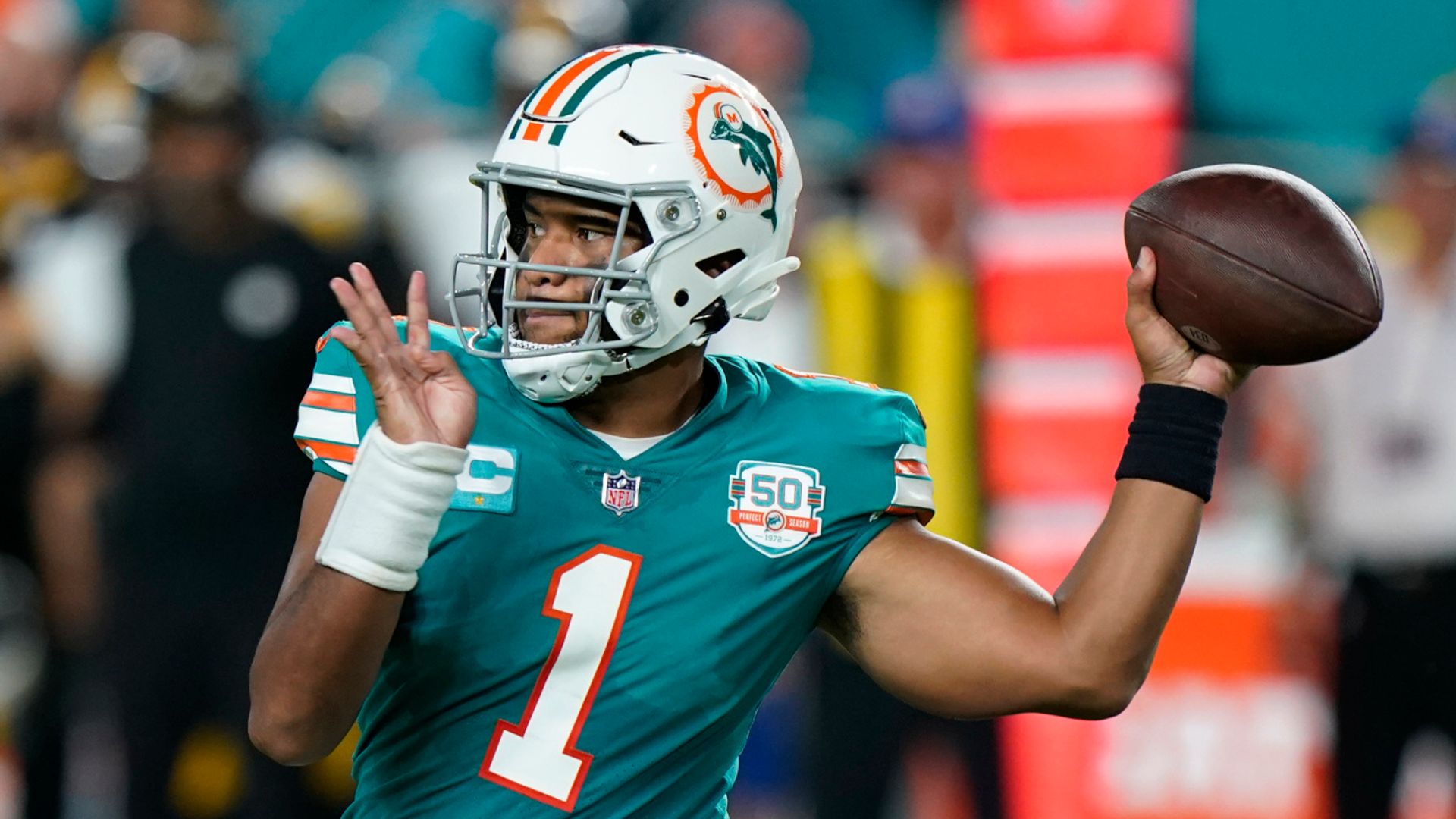 Tagovailoa leads Dolphins to victory over Steelers on return