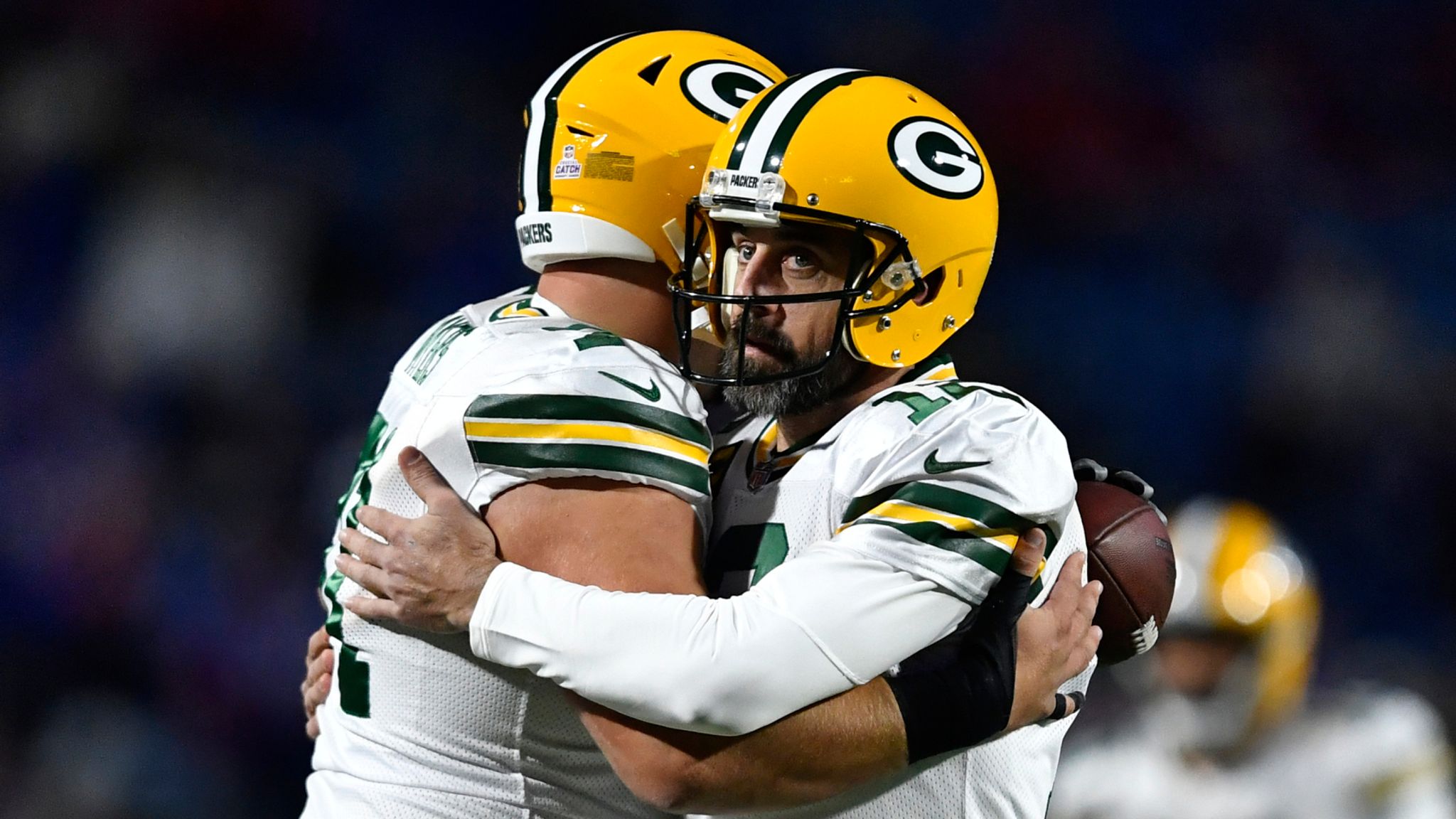 Buffalo Bills wide receiver Stefon Diggs (14) runs off the field after an  NFL football game against the Green Bay Packers, Sunday, Oct. 30, 2022, in  Orchard Park, N.Y. (AP Photo/Bryan Bennett