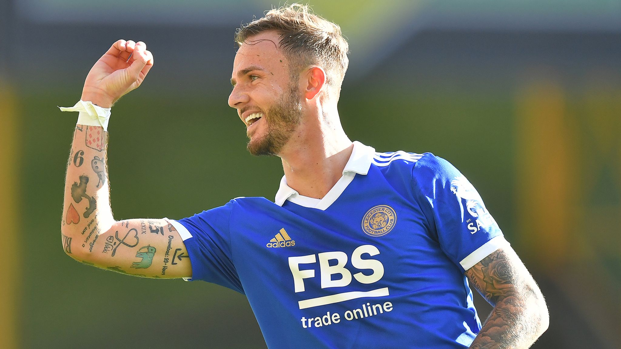 Match of the Day on X: What a sight for Leicester fans 🤩 James Maddison  is back in the squad for the Foxes this afternoon. He starts on the bench.  #BBCFootball #LEIBHA