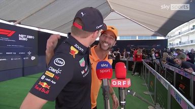 'He can't grow a beard!' - Verstappen and Ricciardo joke around at the US GP