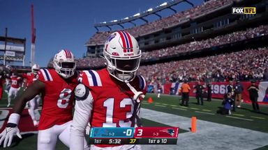 Jack Jones of the New England Patriots celebrates after an in