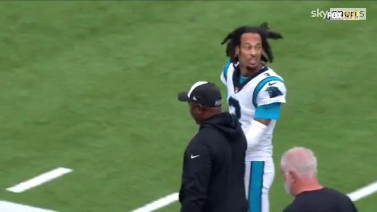 Wide receiver Robbie Anderson was removed from the sideline by Carolina Panthers interim head coach Steve Wilks during his last game with the team