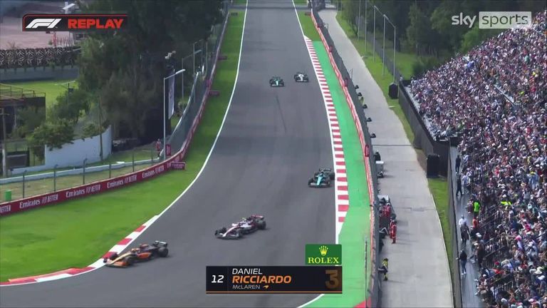 Daniel Ricciardo finally completed the overtake on Alfa Romeo's Zhou Guanyu, while Lance Stroll and Pierre Gasly hit each other on the same straight.