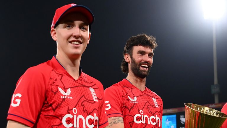 Harry Brook and Reece Topley (Getty Images)