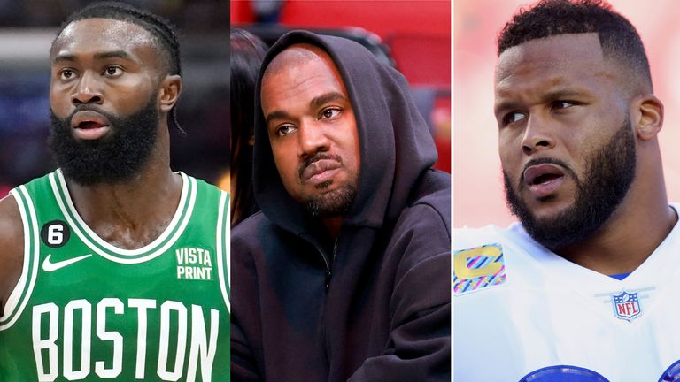 Jaylen Brown and Aaron Donald were the first two athletes to join Donda Sports