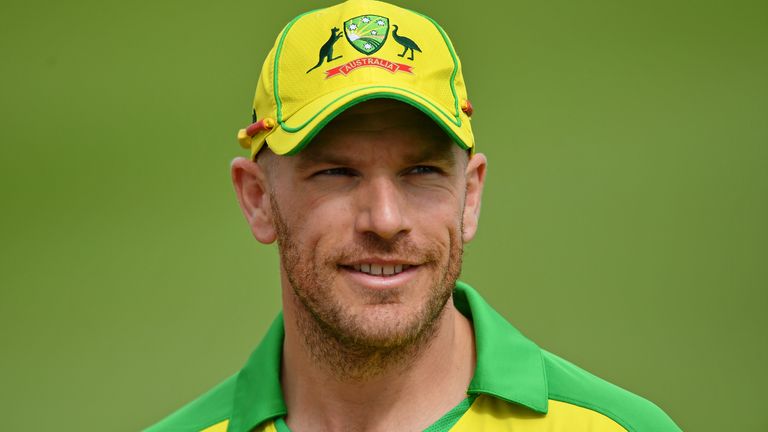 Australia's Aaron Finch during the second Vitality IT20 match at the Ageas Bowl, Southampton.