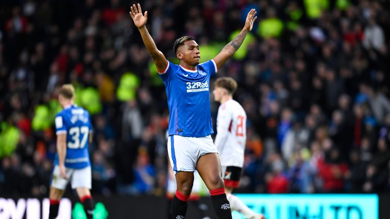 Alfredo Morelos puso el 4-1 a Rangers ante Aberdeen