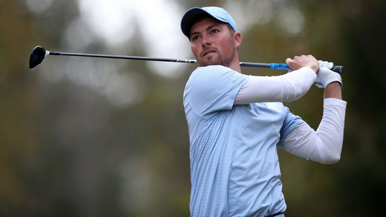 UNC's Ben Griffin on the 5th tee. The third round of the UNCG/Grandover Collegiate Men's Golf Tournament was held on October 29, 2017, at the Grandover Resort East Course in Greensboro, NC. (Photo by Andy Mead/YCJ/Icon Sportswire) (Icon Sportswire via AP Images)