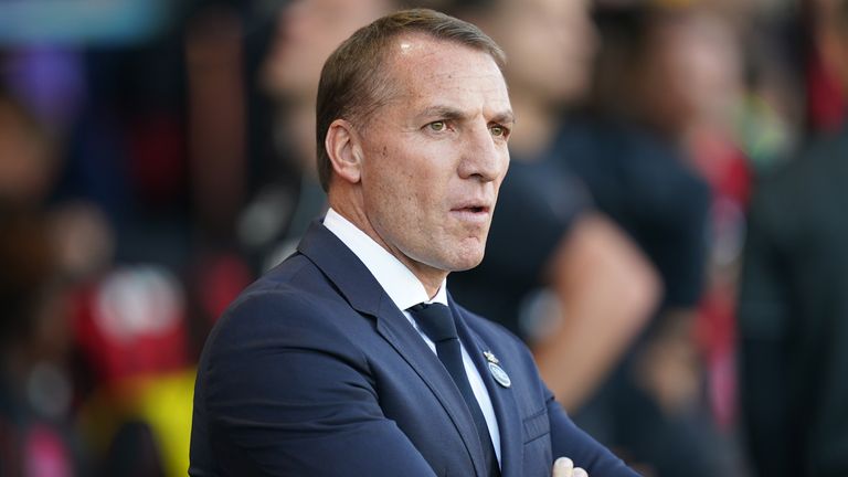 Brendan Rodgers watches on at the Vitality Stadium