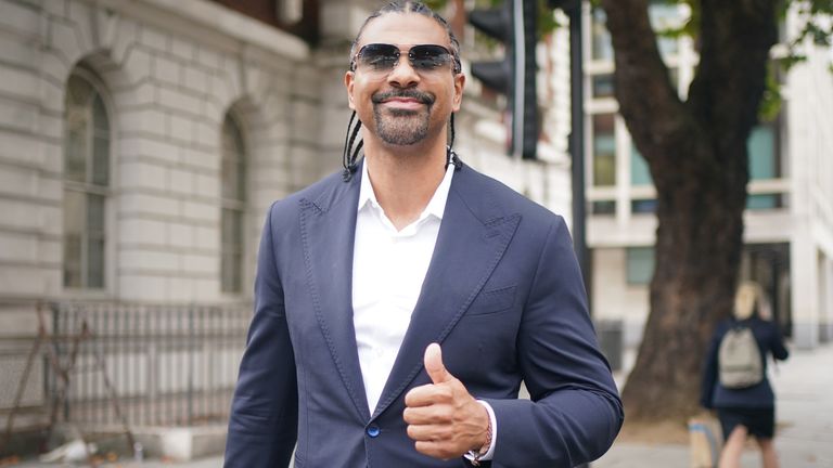 David Haye leaves Westminster Magistrates' Court in London after being cleared of assault after a judge ruled that he has no case to answer. Picture date: Tuesday October 4, 2022.

