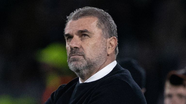 GLASGOW, SCOTLAND - OCTOBER 25: Celtic Manager Ange Postecoglou during a UEFA Champions League match between Celtic and Shakhtar Donetsk at Celtic Park, on October 25, 2022, in Glasgow, Scotland. (Photo by Craig Williamson / SNS Group)
