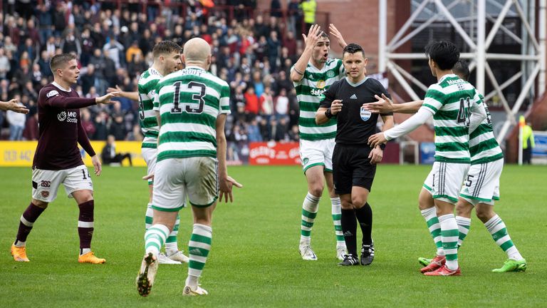 Celtic&#39;s penalty appeal for handball was rejected