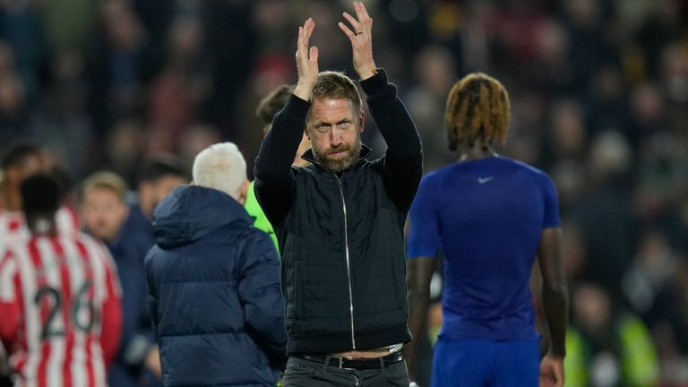 Chelsea's head coach Graham Potter at full time