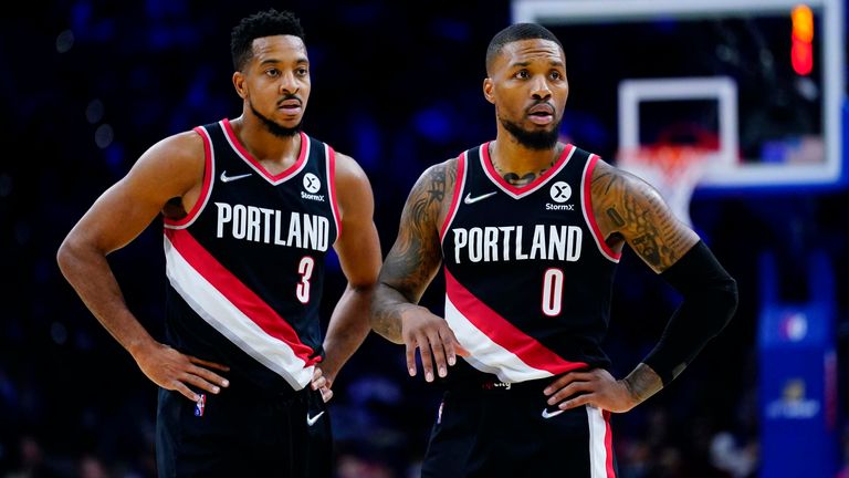 CJ McCollum, left, and Damian Lillard were the Portland Trail Blazers' guard tandem for nigh-on a decade before McCollum was traded to the New Orleans Pelicans
