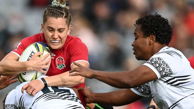 Claudia MacDonald scored four tries in England's victory