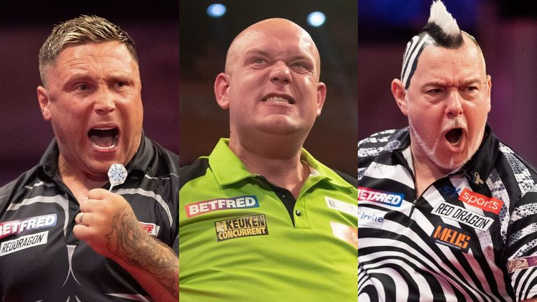 Gerwyn Price, Michael van Gerwen and Peter Wright are expected to battle it out for glory at the Grand Slam of Darts