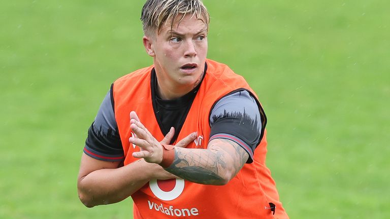 Rose during a Wales training session at the World Cup