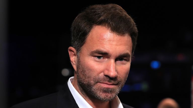 Boxing promoter Eddie Hearn at Motorpoint Arena