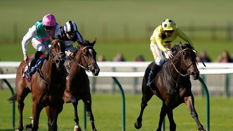 Fonteyn gets past Laurel and Grande Dame to win the Sun Chariot Stakes