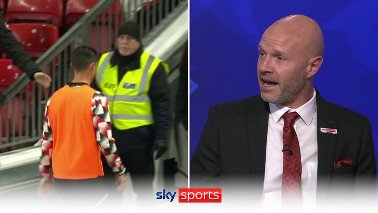 The Soccer Special panel react to Cristiano Ronaldo walking down the tunnel before full time during Manchester United’s 2-0 victory against Tottenham. 