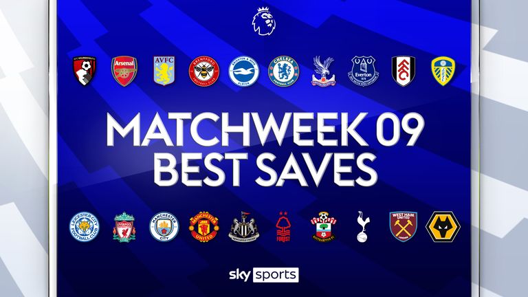 A look at the best saves from matchweek 9 in the Premier League, including stops from Danny Ward and Nick Pope.