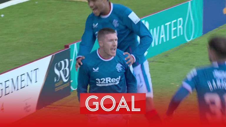 John Lundstram heads in from a corner to make it 2-0 to Rangers against Motherwell.